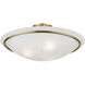 Newburgh 3 Light 20 inch Antique Brass Semi-Flush Ceiling Light
