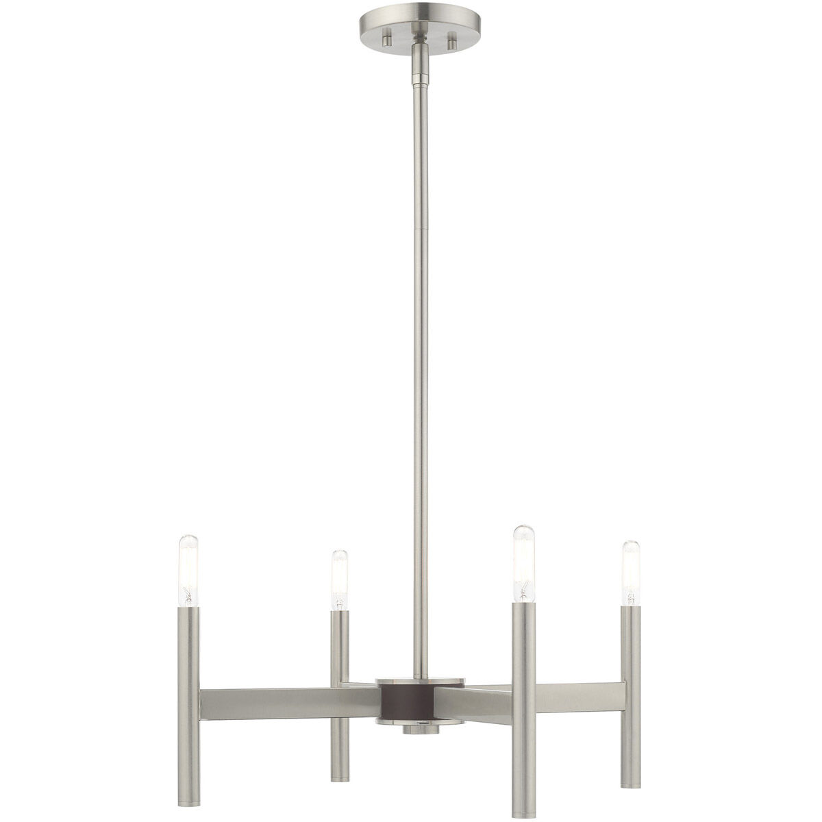 Copenhagen 4 Light 20 inch Brushed Nickel Mini Chandelier Ceiling Light