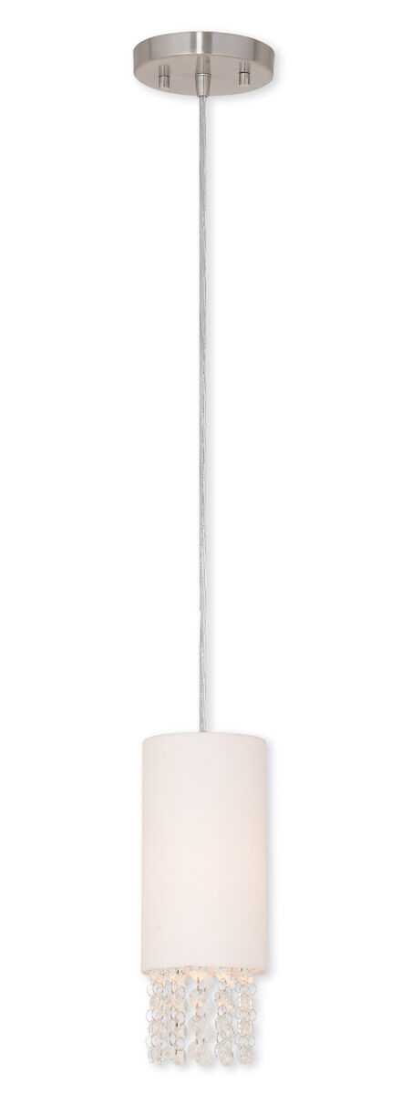 Carlisle 1 Light 4.75 inch Brushed Nickel Mini Pendant Ceiling Light