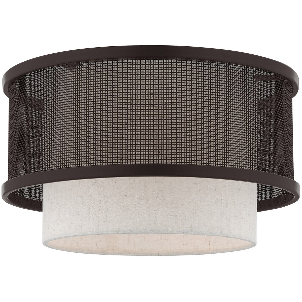 Braddock 1 Light 12 inch Bronze Flush Mount Ceiling Light