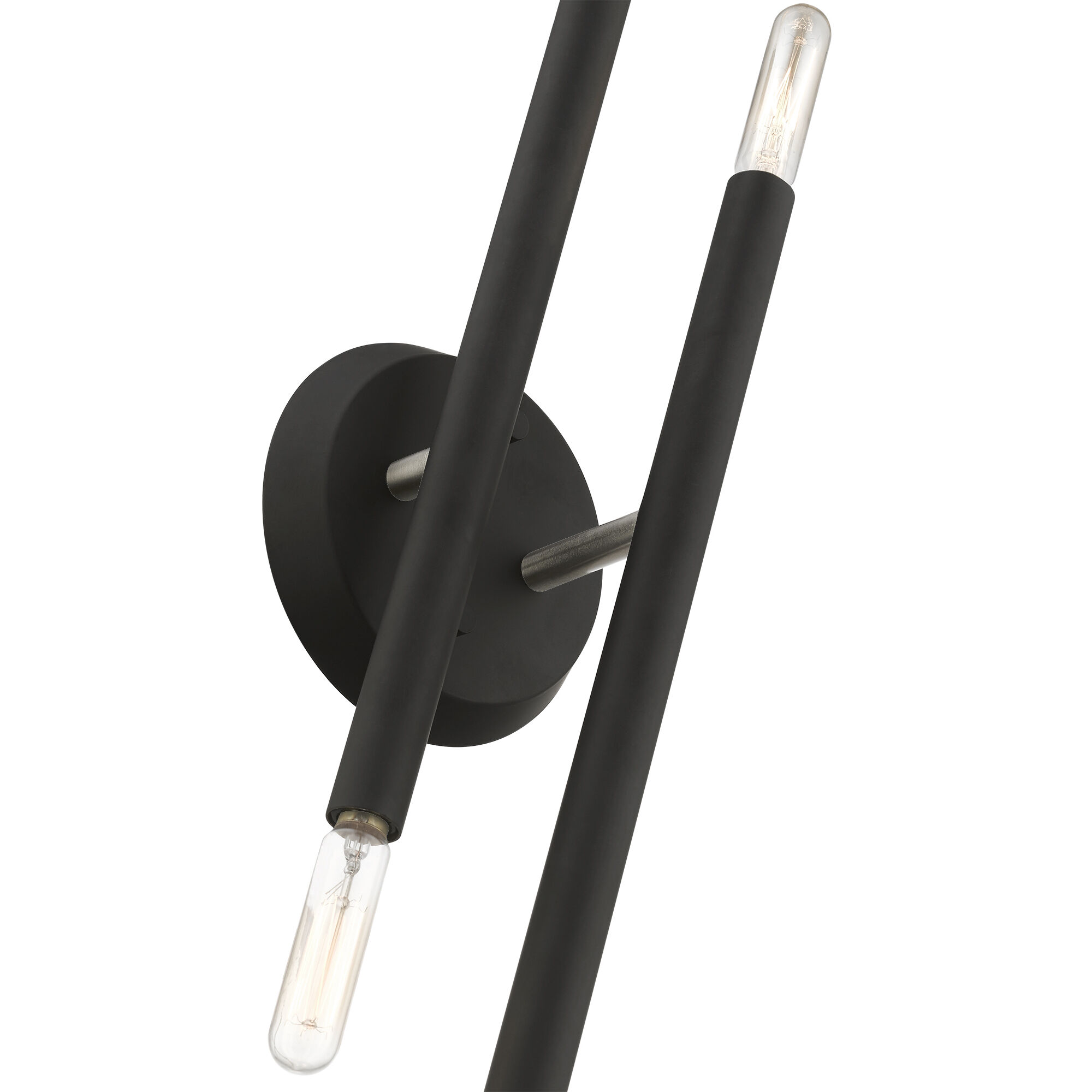 Soho 4 Light 5 inch Black with Brushed Nickel Accents ADA Sconce Wall Light