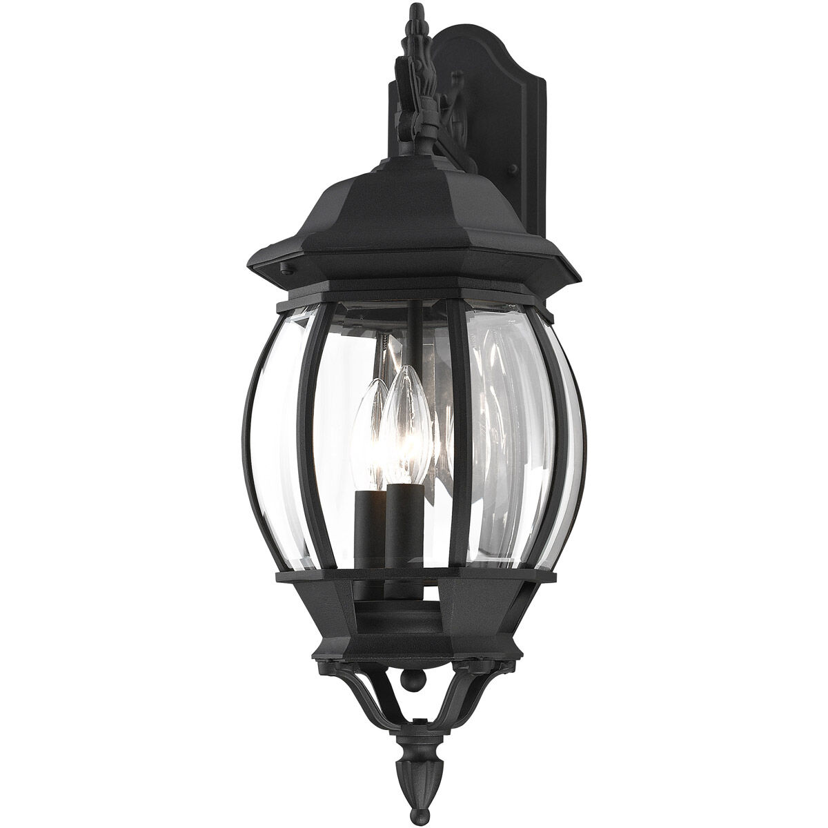 Frontenac 3 Light 21 inch Textured Black Outdoor  Wall Lantern