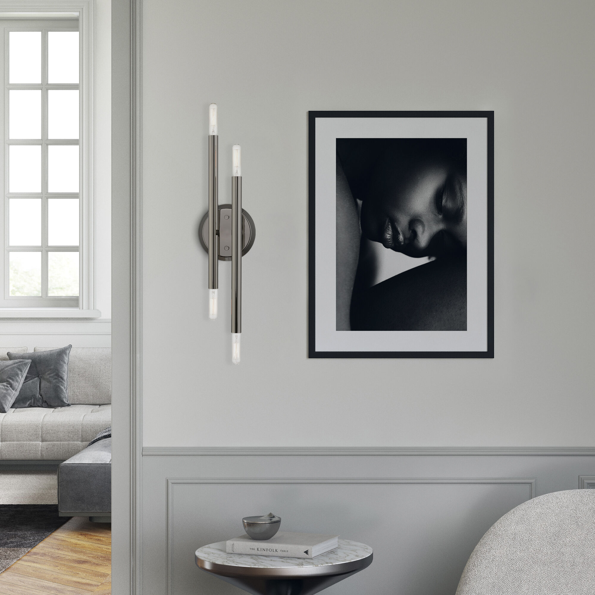 Soho 4 Light 5 inch Black Chrome ADA Sconce Wall Light