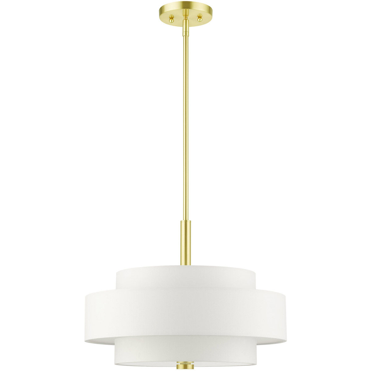Meridian 4 Light 18 inch Satin Brass Chandelier Ceiling Light