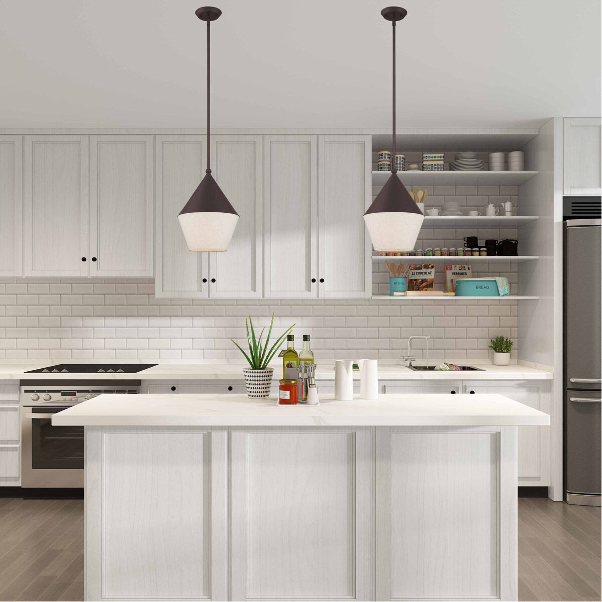 Stockholm 1 Light 10 inch Bronze Mini Pendant Ceiling Light