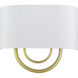 Stratton 2 Light 13 inch Soft Gold ADA Wall Sconce Wall Light