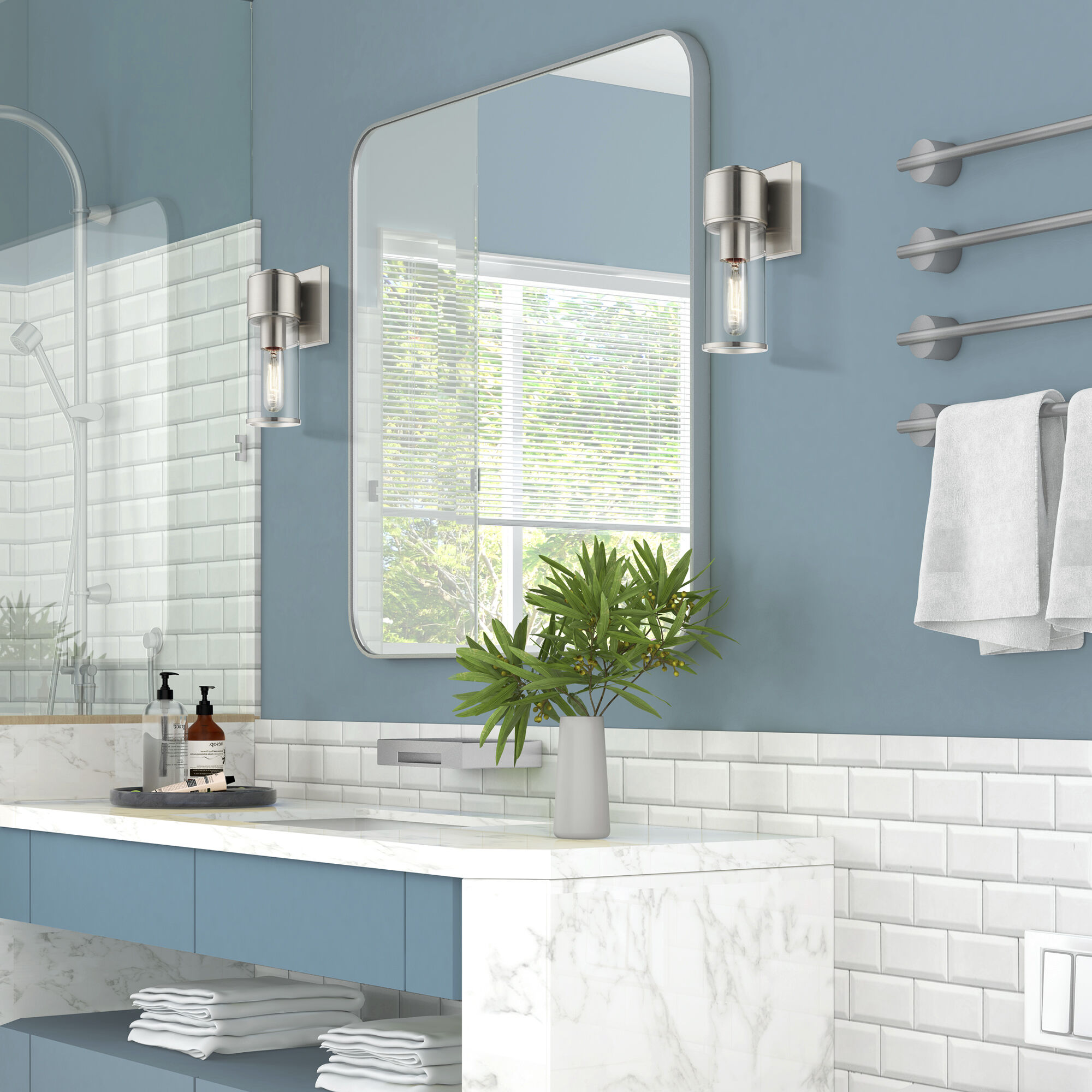 Quincy 1 Light 4.75 inch Brushed Nickel ADA Wall Sconce Wall Light