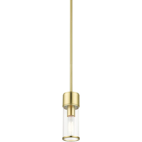 Quincy 1 Light 4.75 inch Satin Brass Mini Pendant Ceiling Light