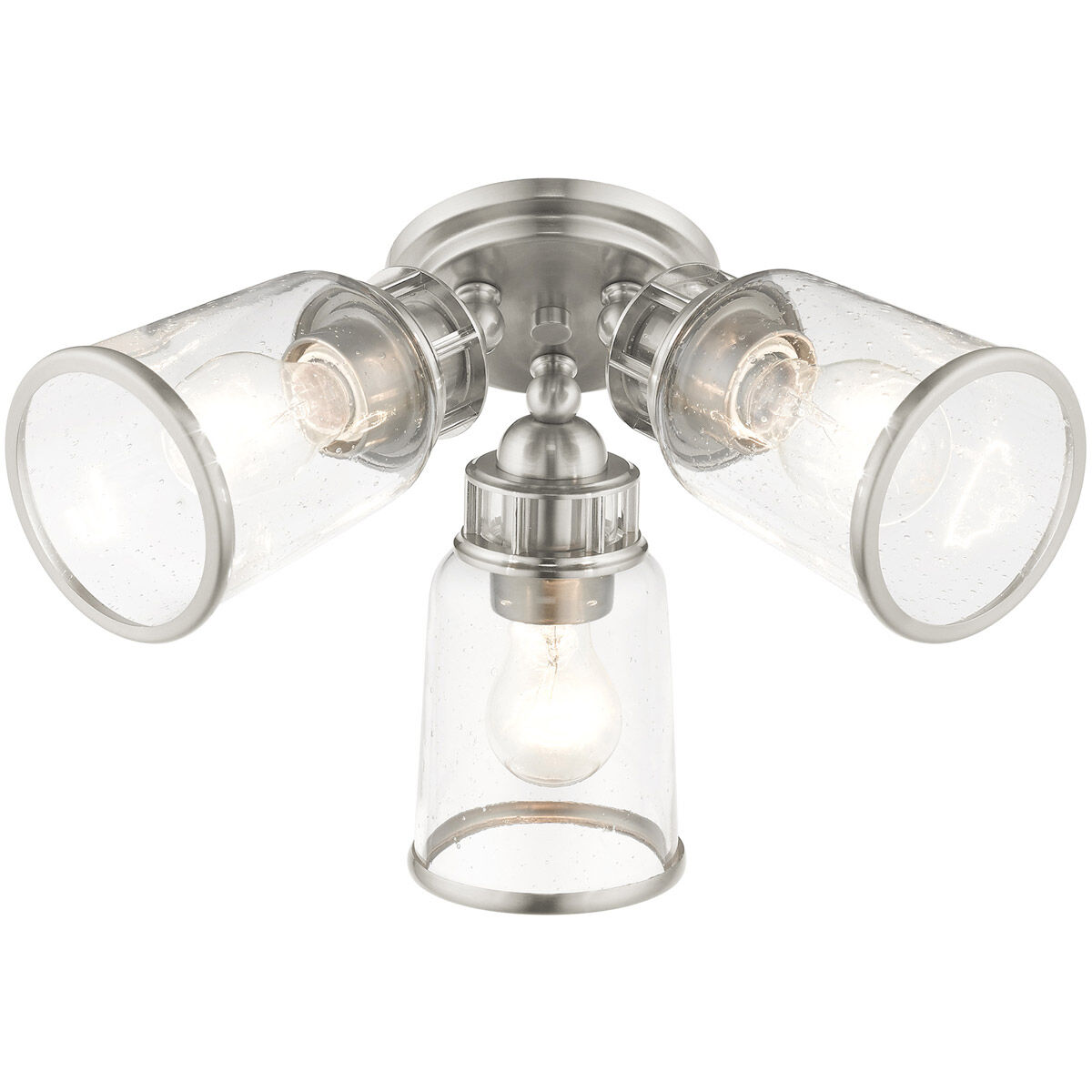 Lawrenceville 3 Light 16 inch Brushed Nickel Flush Mount Ceiling Light