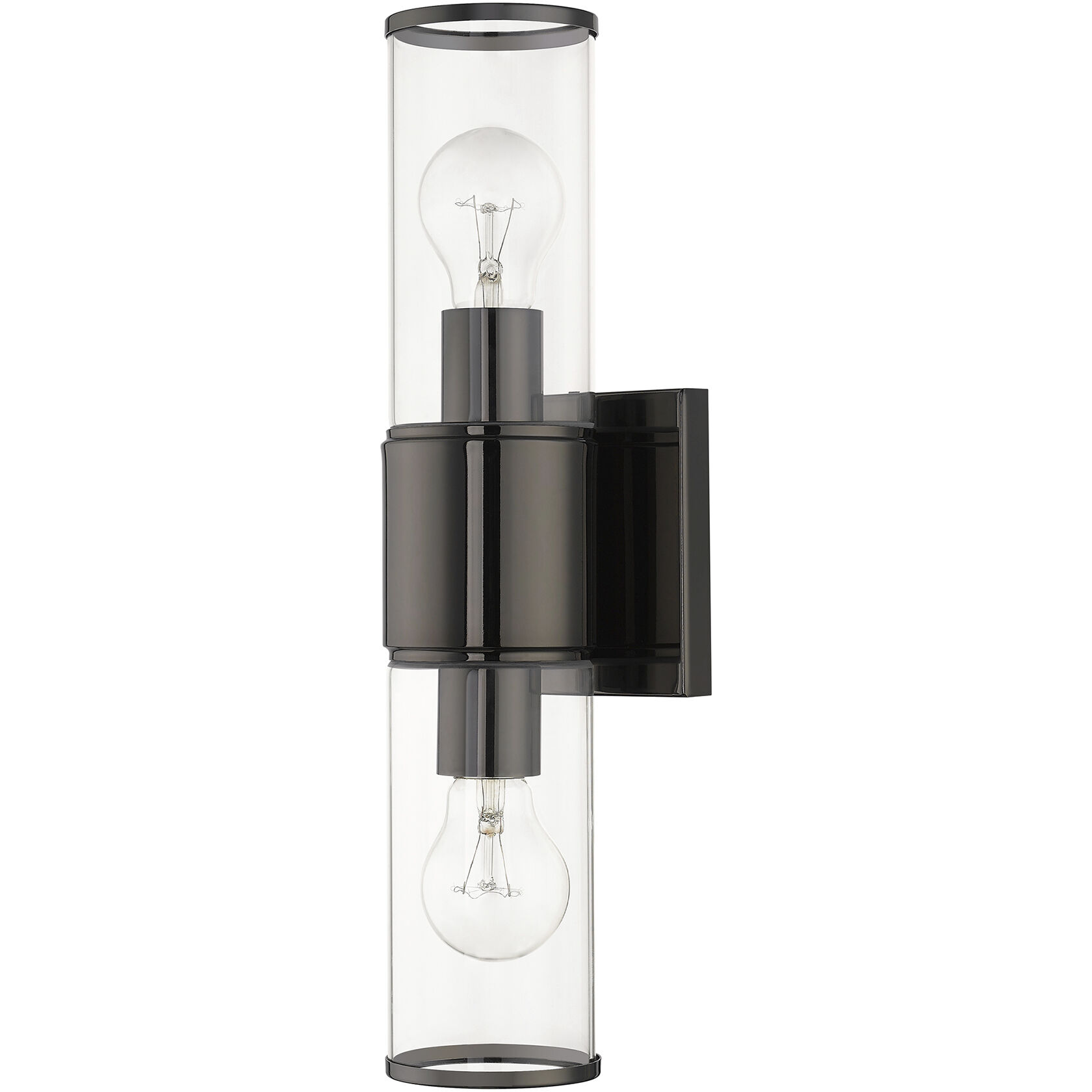Quincy 2 Light 16 inch Black Chrome Vanity Sconce Wall Light