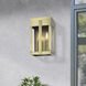 Berksford 2 Light 12 inch Antique Brass Outdoor Wall Lantern