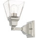 Mission 1 Light 5 inch Brushed Nickel Sconce Wall Light