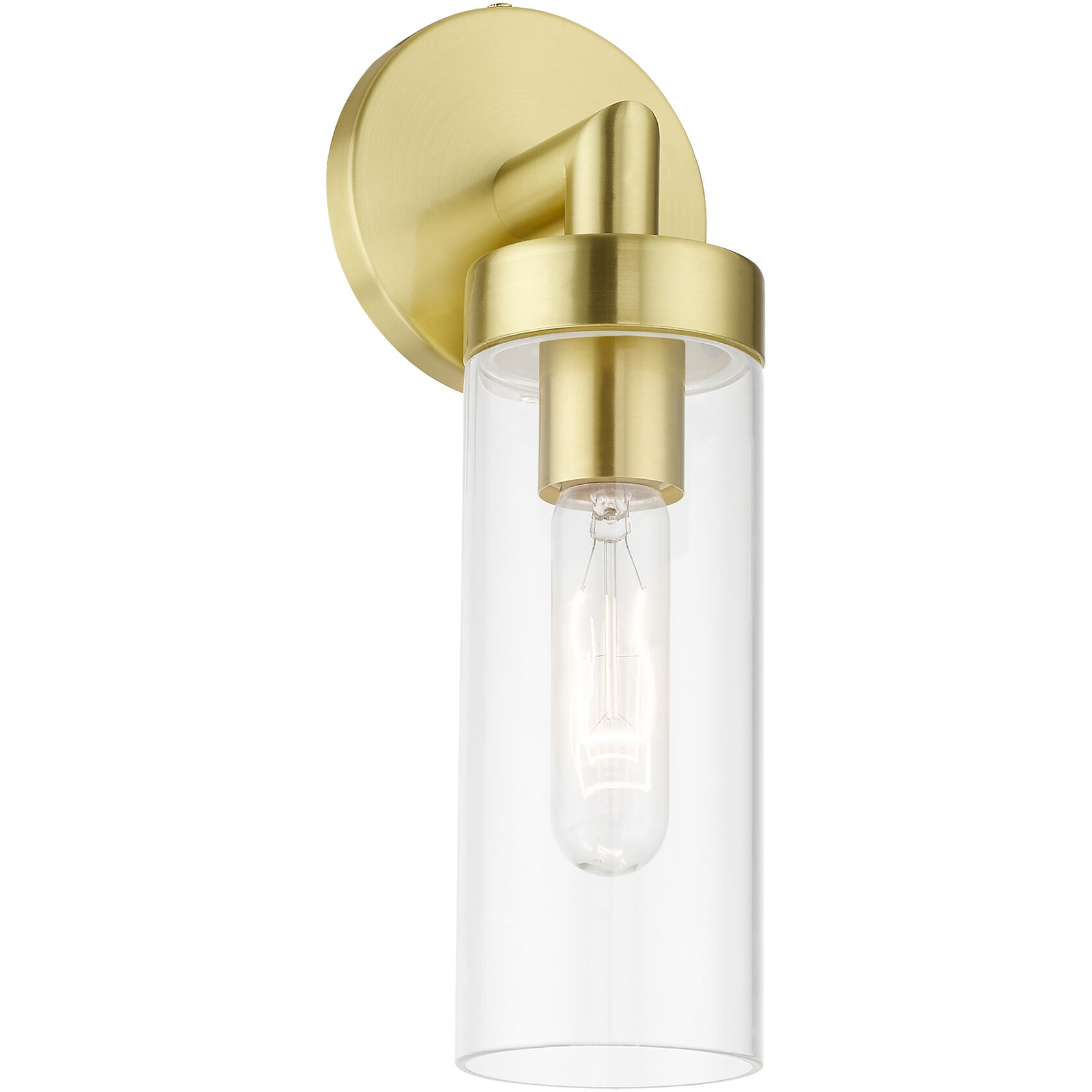 Ludlow 1 Light 4 inch Satin Brass ADA Single Sconce Wall Light, Single