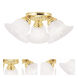 Edgemont 3 Light 14.75 inch Polished Brass Semi-Flush Mount Ceiling Light