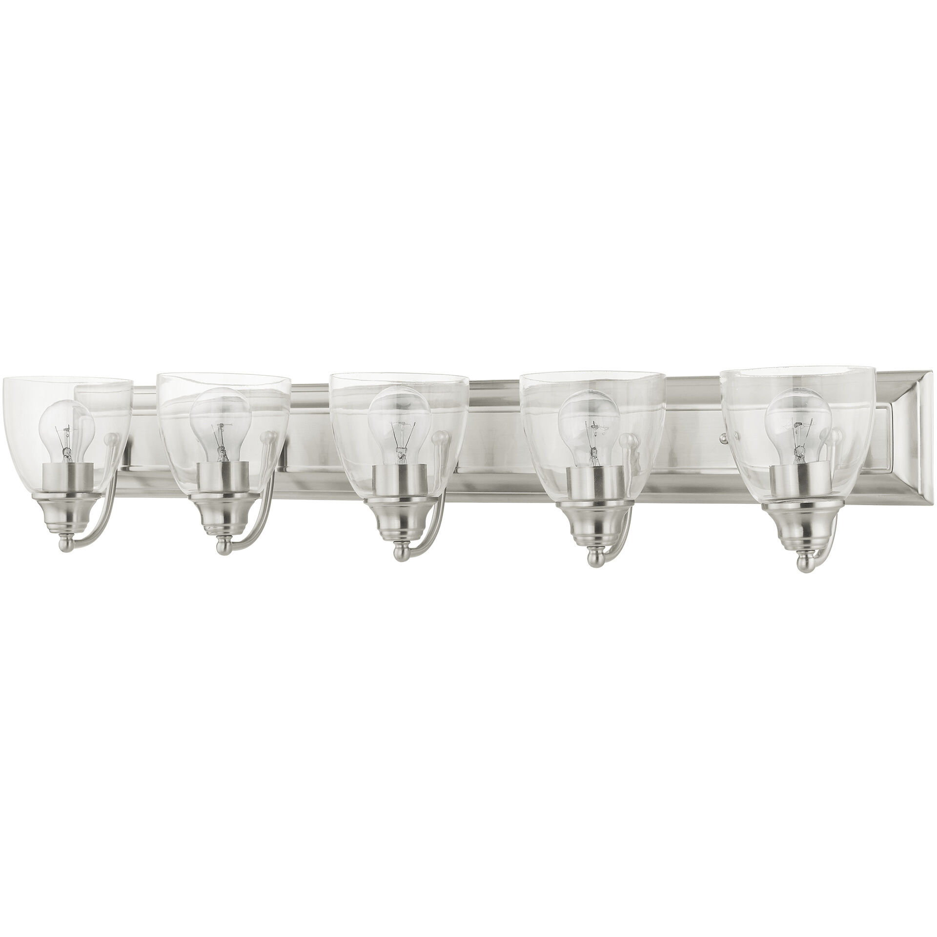 Birmingham 5 Light 36 inch Brushed Nickel Vanity Sconce Wall Light