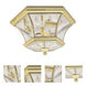 Monterey 3 Light 12.5 inch Polished Brass Flush Mount Ceiling Light