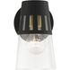 Covington 1 Light 8 inch Black with Soft Gold Finish Accents Outdoor Wall Lantern, Small