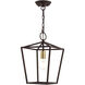Devone 1 Light 10 inch Bronze Convertible Semi Flush/Lantern Ceiling Light