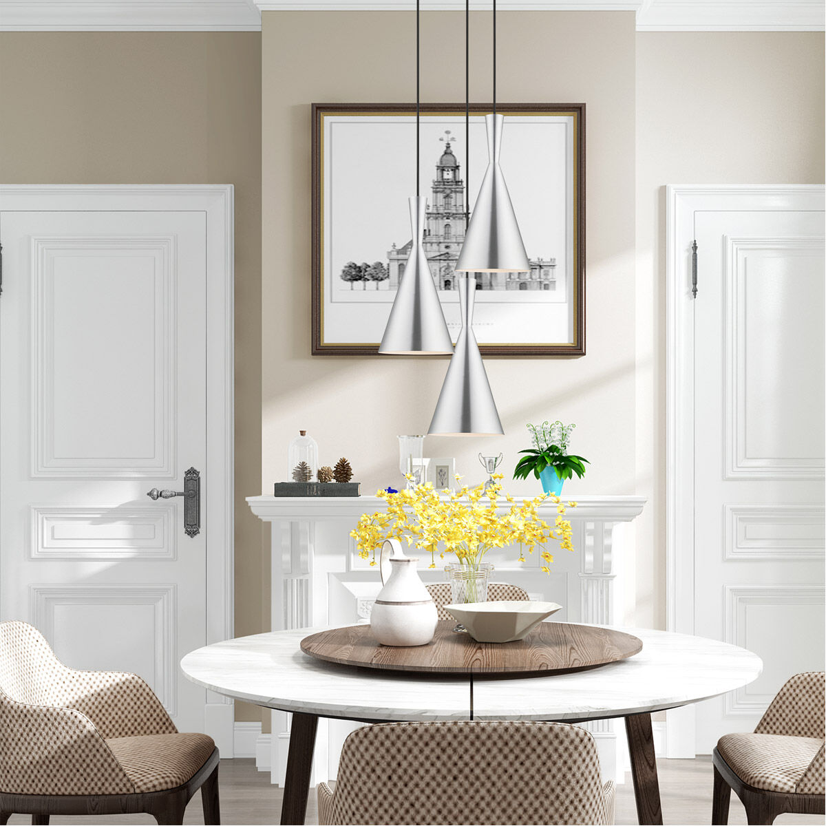 Allison 1 Light 7.25 inch Brushed Aluminum Mini Pendant Ceiling Light