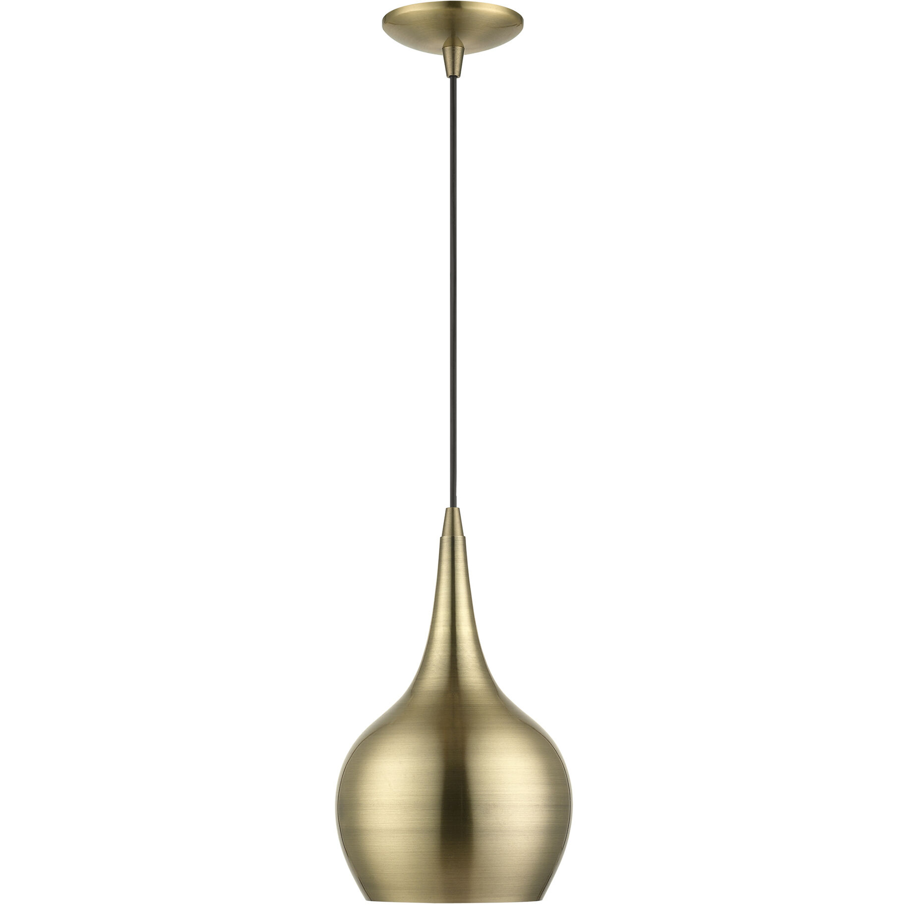 Andes 1 Light 8 inch Antique Brass Mini Pendant Ceiling Light