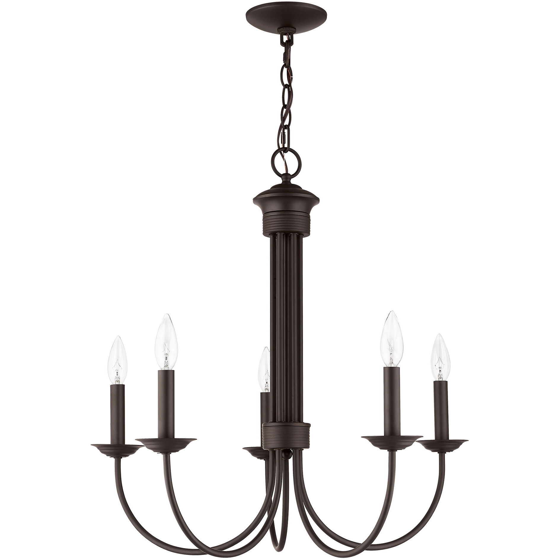 Estate 5 Light 25 inch Bronze Chandelier Ceiling Light