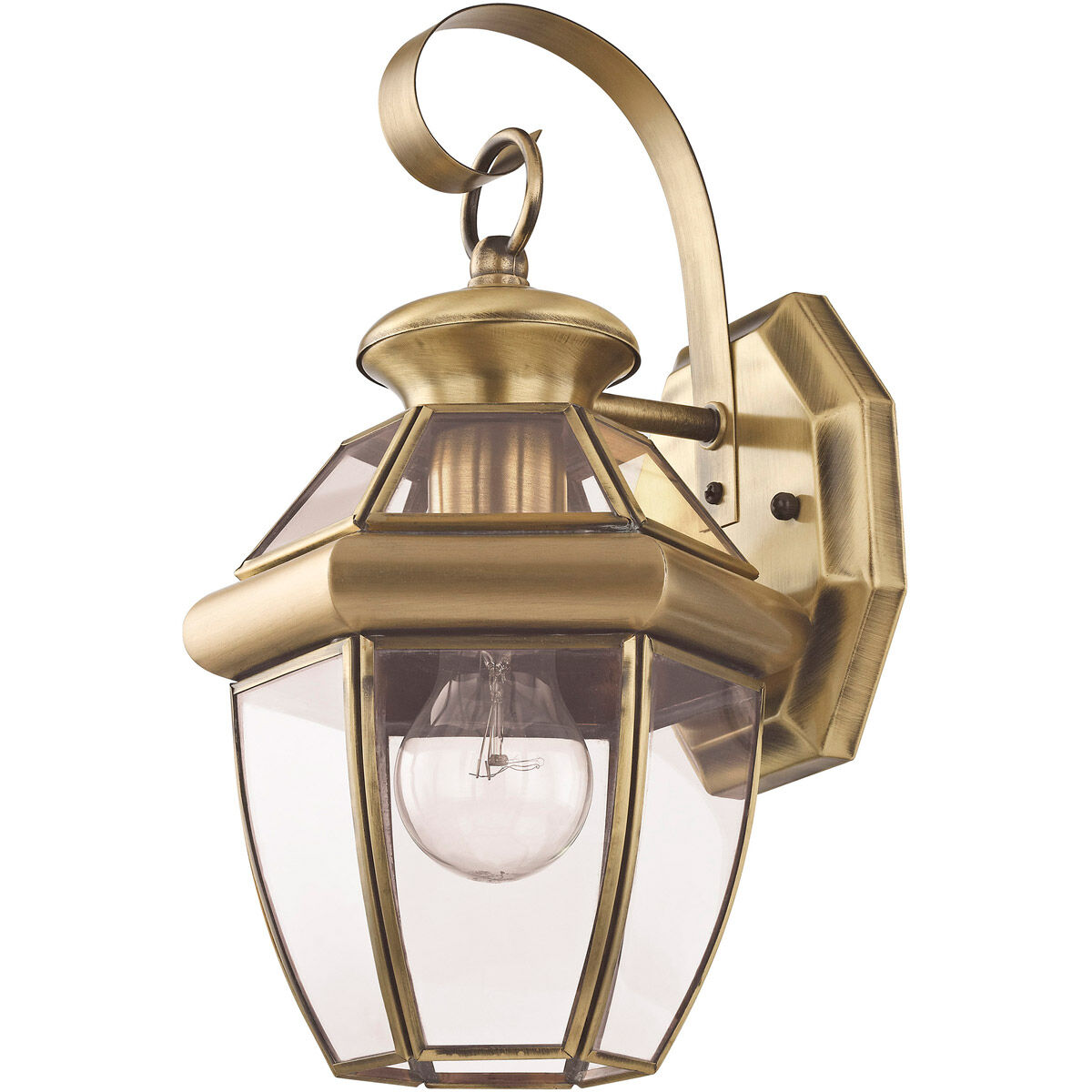 Monterey 1 Light 13 inch Antique Brass Outdoor Wall Lantern