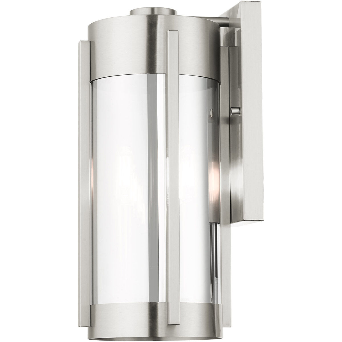 Sheridan 2 Light 16 inch Brushed Nickel Outdoor Wall Lantern