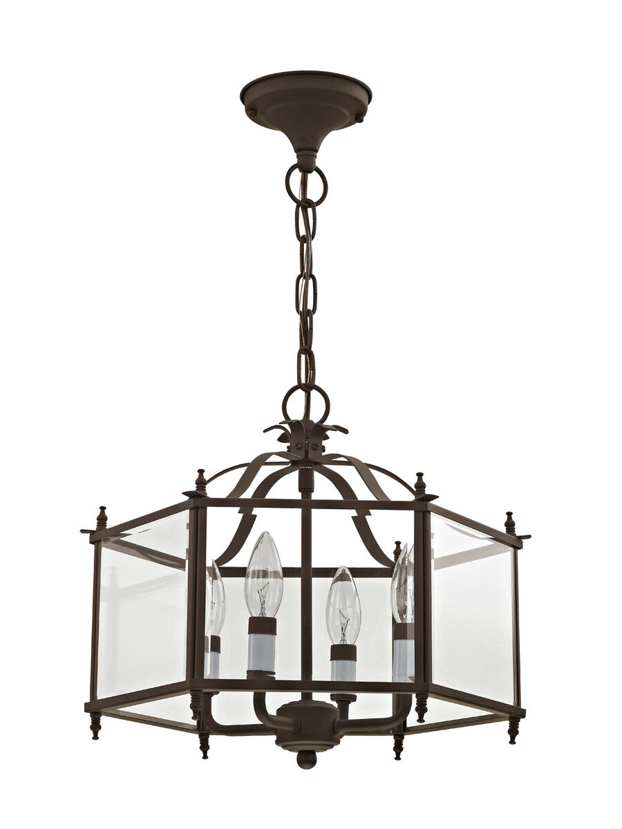Livingston 4 Light 16 inch Bronze Convertible Pendant/Ceiling Mount Ceiling Light