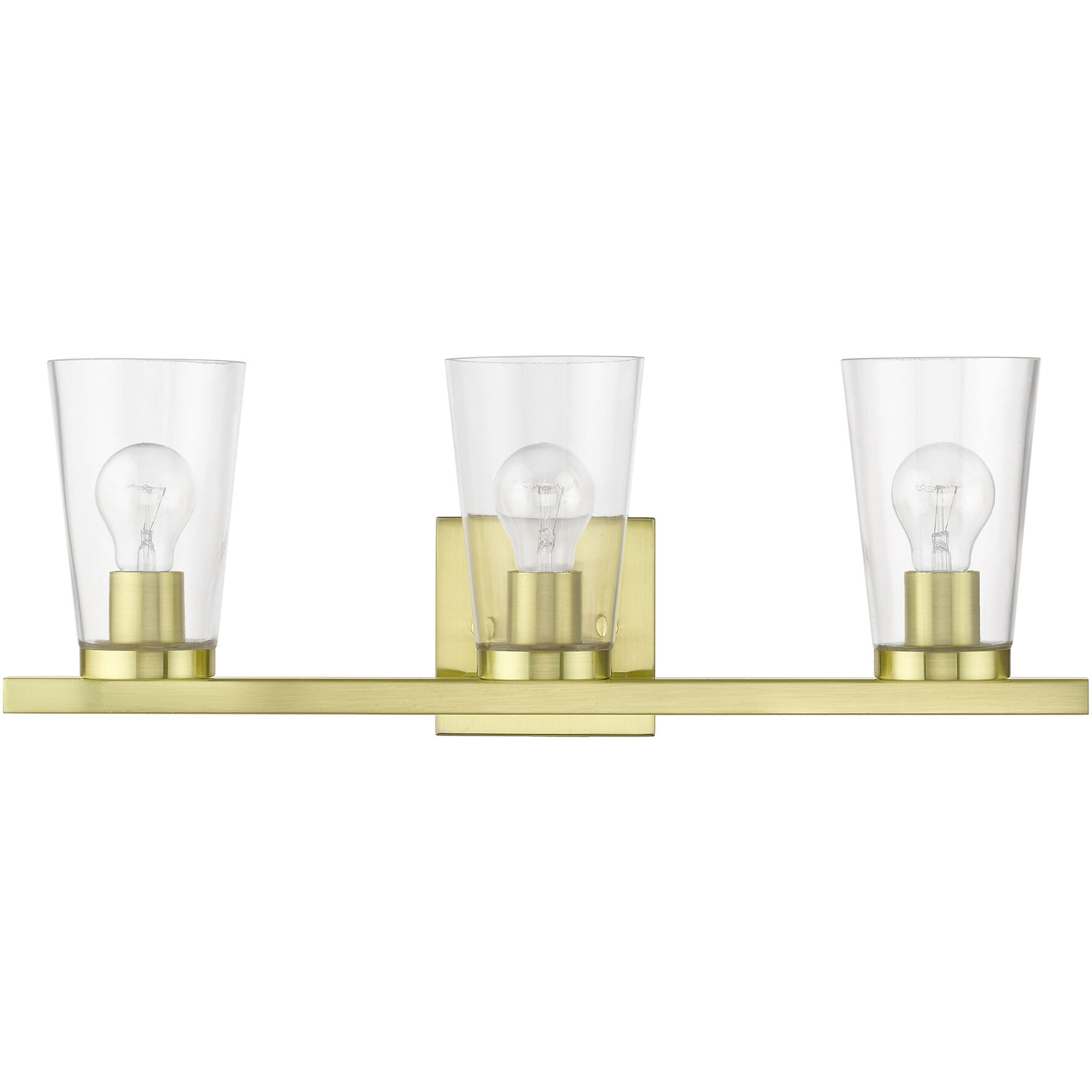 Cityview 3 Light 23 inch Satin Brass Vanity Sconce Wall Light