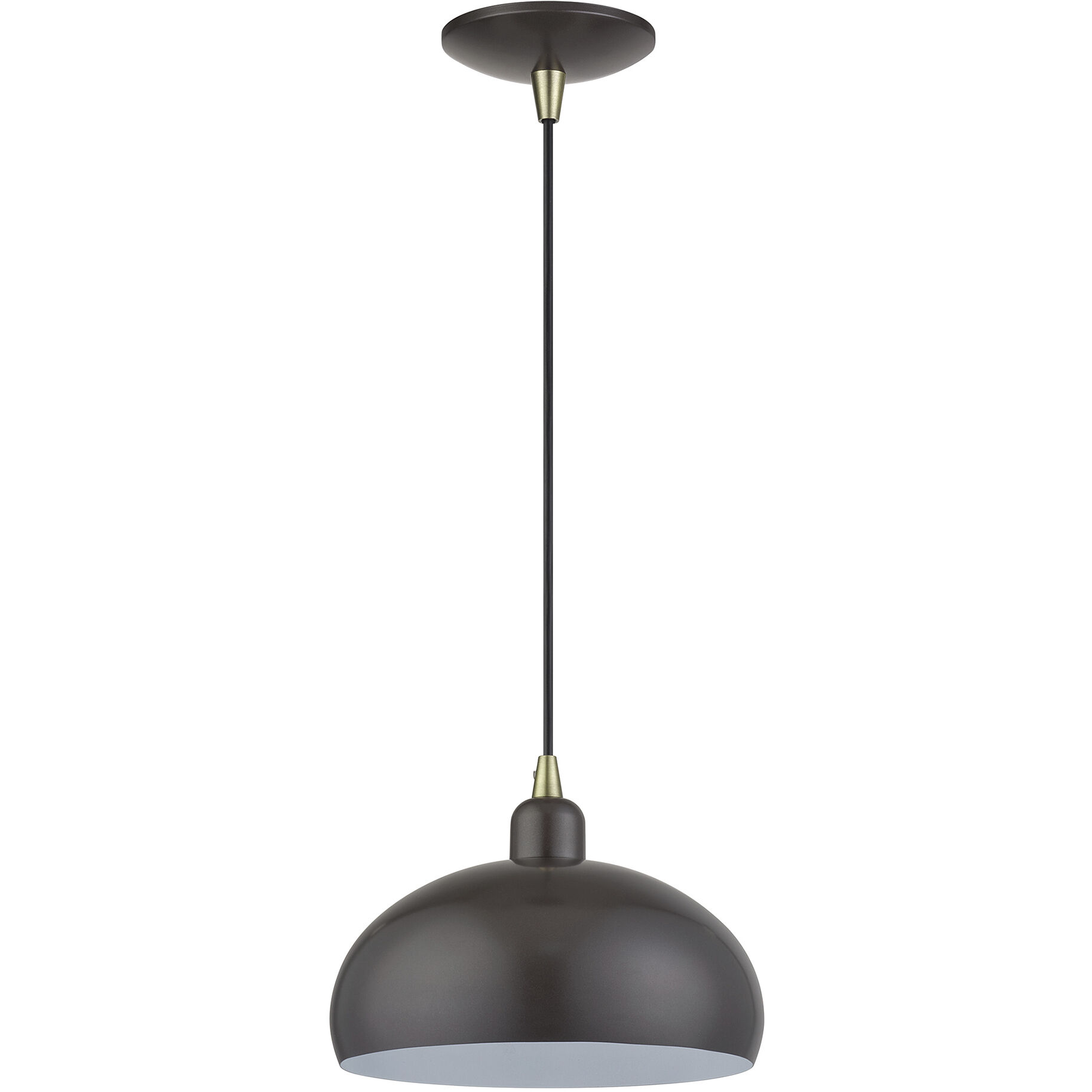 Domma 1 Light 10 inch English Bronze with Antique Brass Accents Pendant Ceiling Light