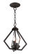 Prism 2 Light 11 inch Bronze Convertible Mini Chandelier/Ceiling Mount Ceiling Light