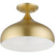 Amador 1 Light 12 inch Soft Gold Semi-Flush Mount Ceiling Light