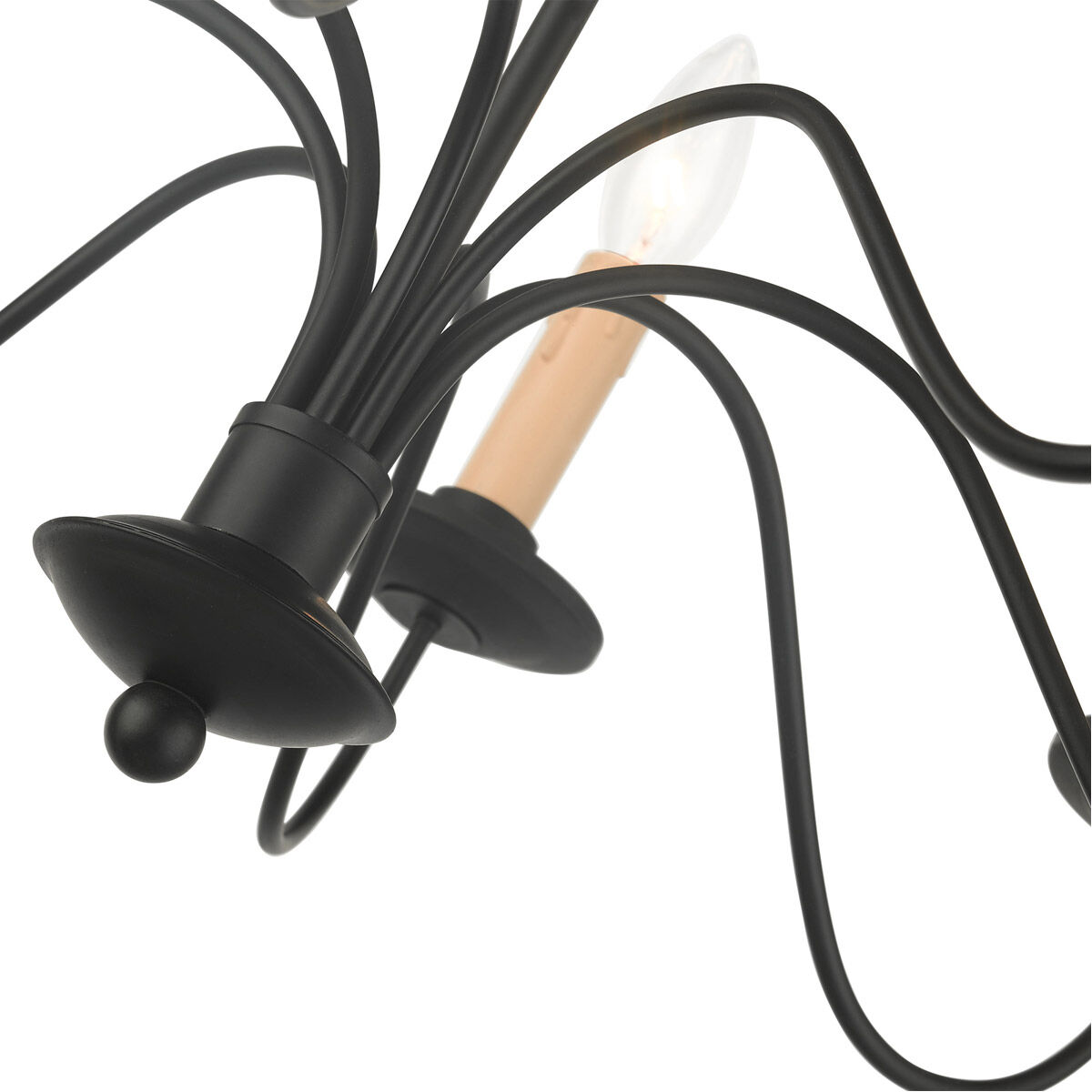 Heritage 8 Light 25 inch Black Chandelier Ceiling Light