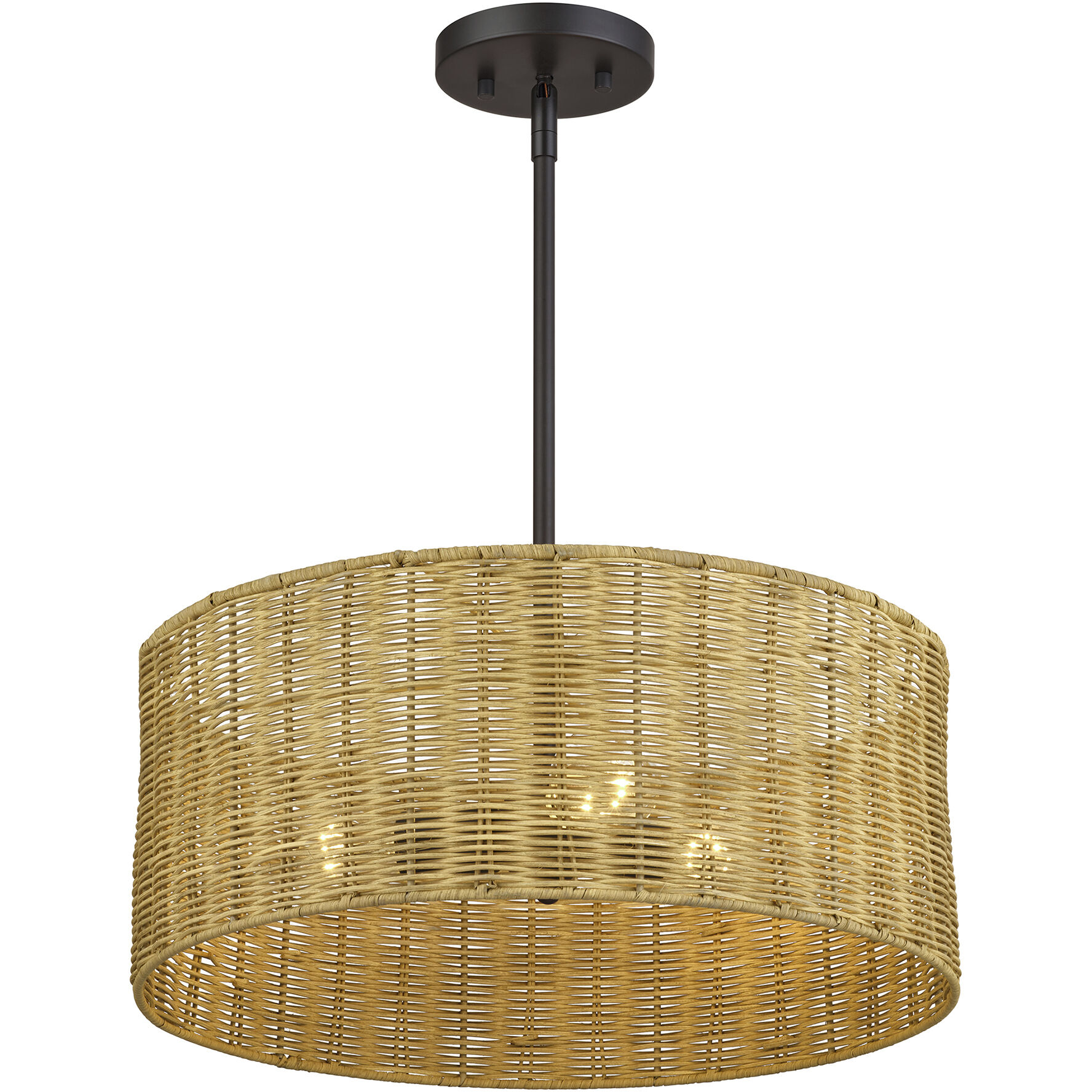 Weavington 3 Light 18 inch Bronze Pendant Chandelier Ceiling Light