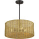 Weavington 3 Light 18 inch Bronze Pendant Chandelier Ceiling Light