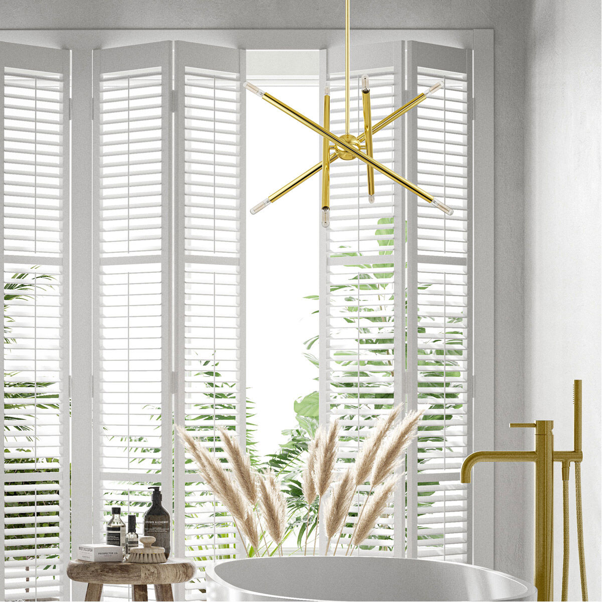 Soho 8 Light 20 inch Polished Brass Chandelier Ceiling Light