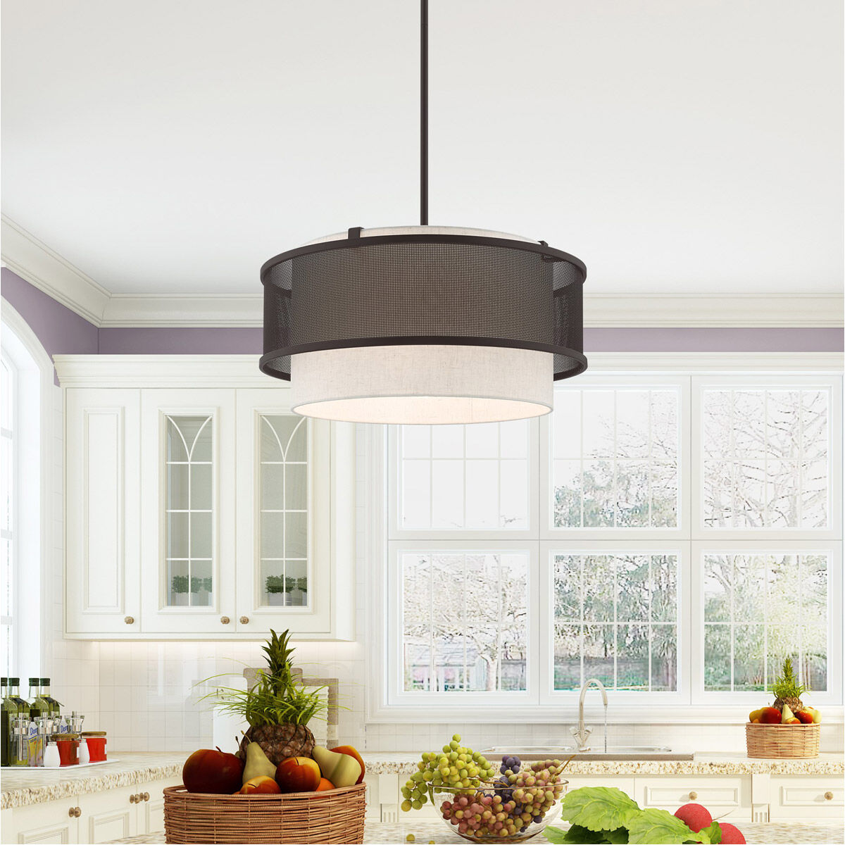 Braddock 4 Light 20 inch Bronze Pendant Chandelier Ceiling Light