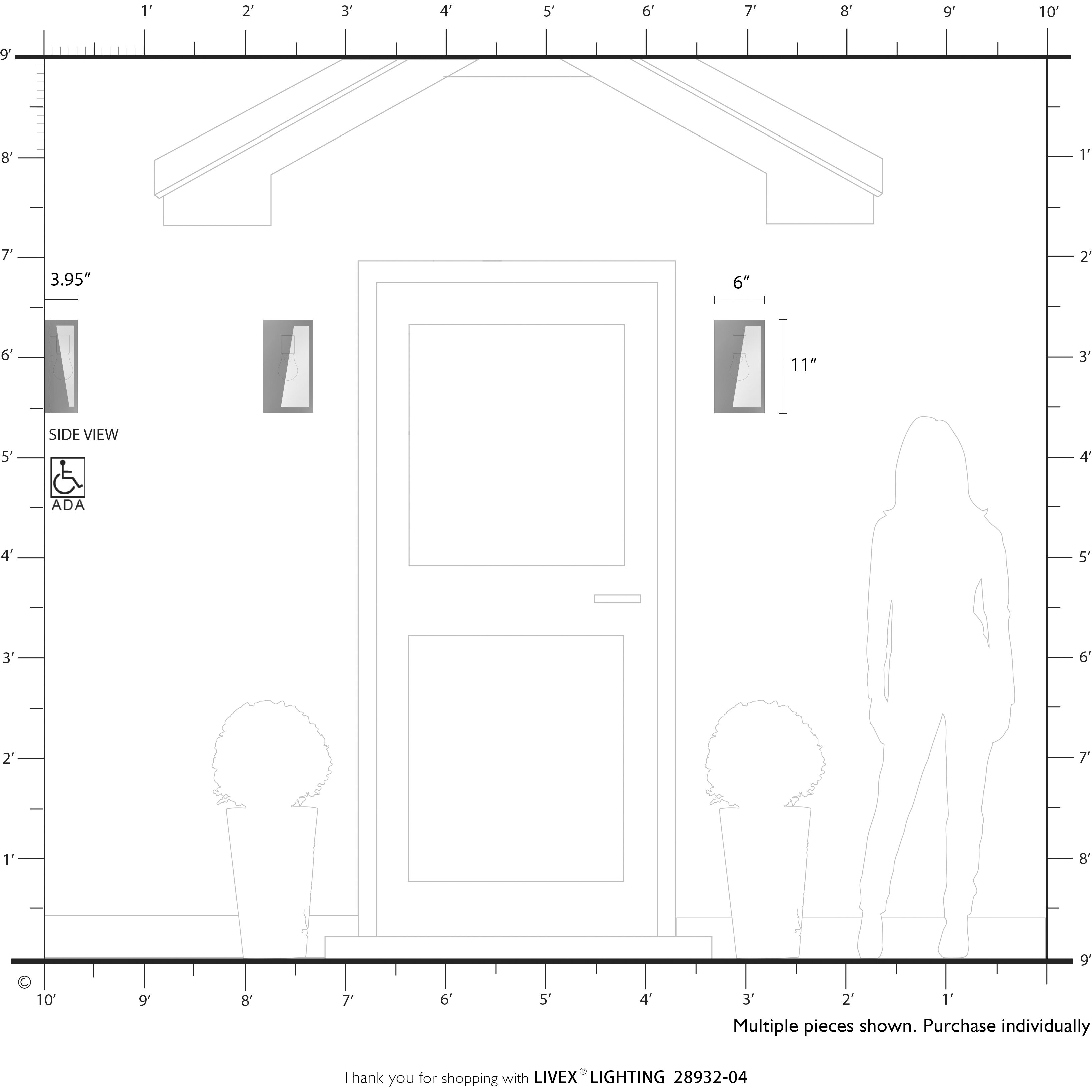 Forsyth 1 Light 11 inch Black with Brushed Nickel Outdoor Wall Lantern in Antique Brass with Brushed Nickel , Medium
