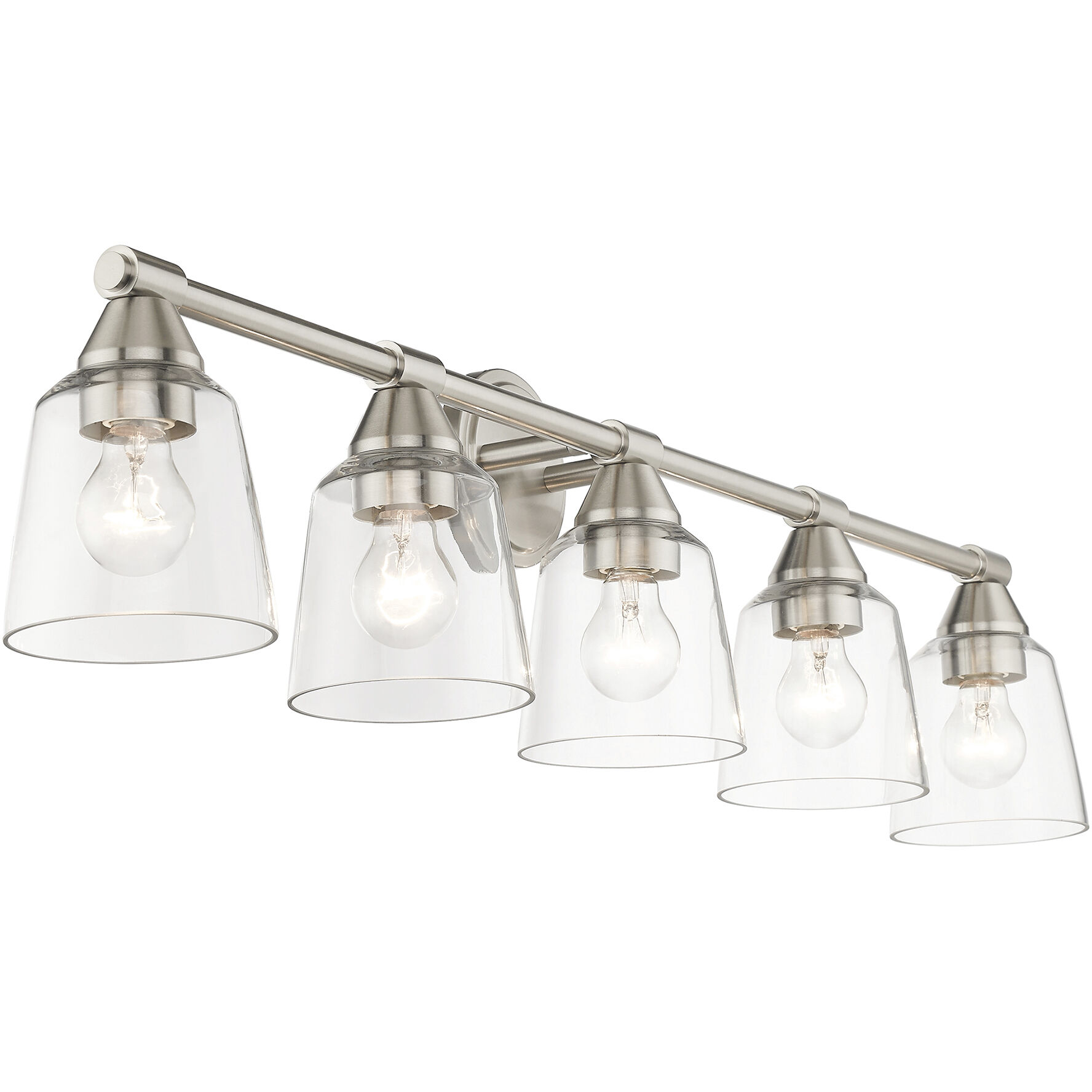 Catania 5 Light 42 inch Brushed Nickel Vanity Wall Sconce Wall Light, Large