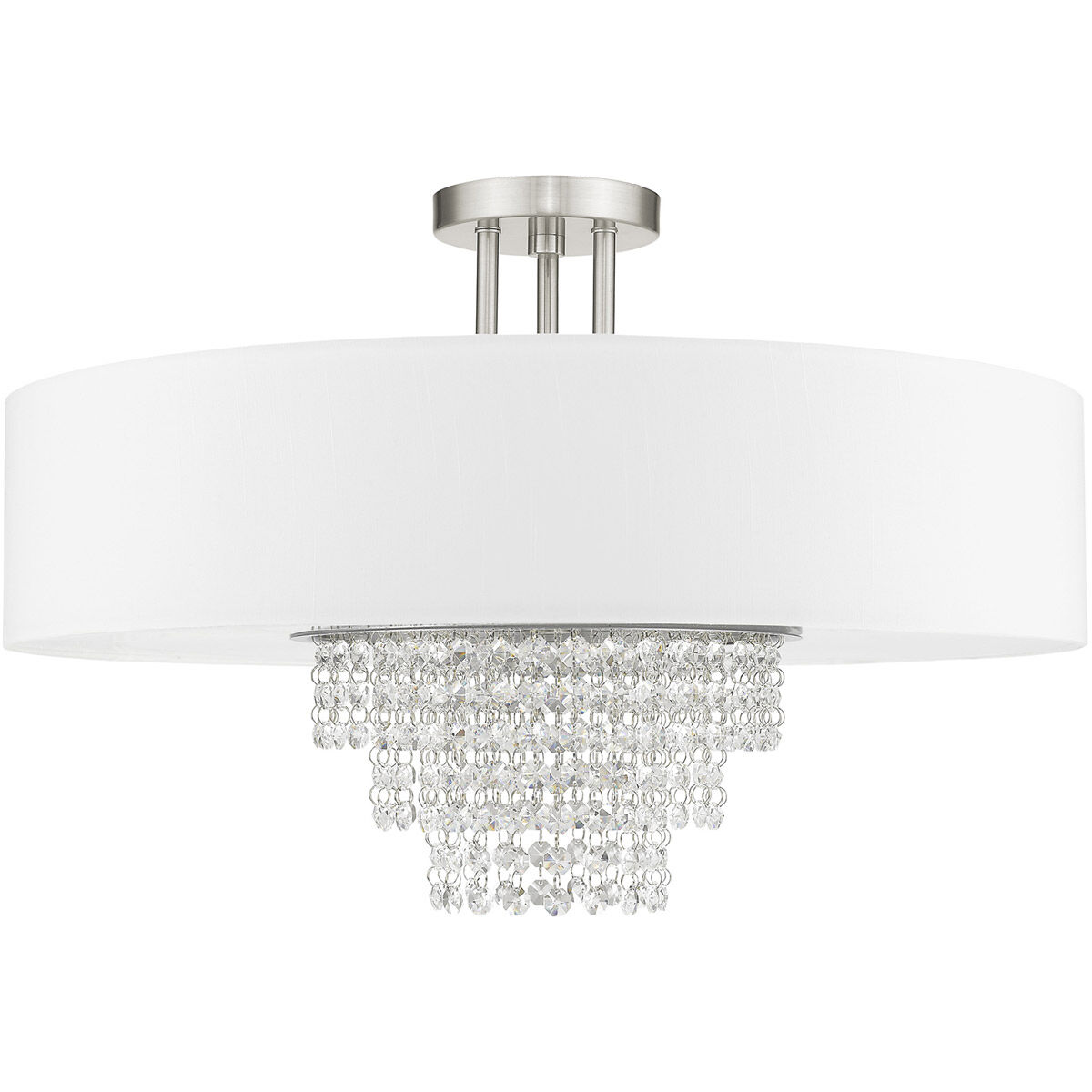 Carlisle 5 Light 22 inch Brushed Nickel Semi-Flush Mount Ceiling Light