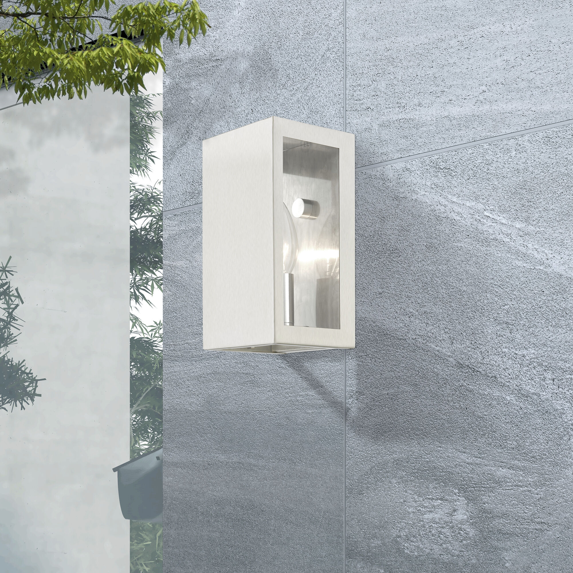 Winfield 1 Light 9 inch Brushed Nickel Outdoor Small Sconce, Small