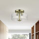 Whitworth 2 Light 12.25 inch Antique Brass Semi-Flush Ceiling Light