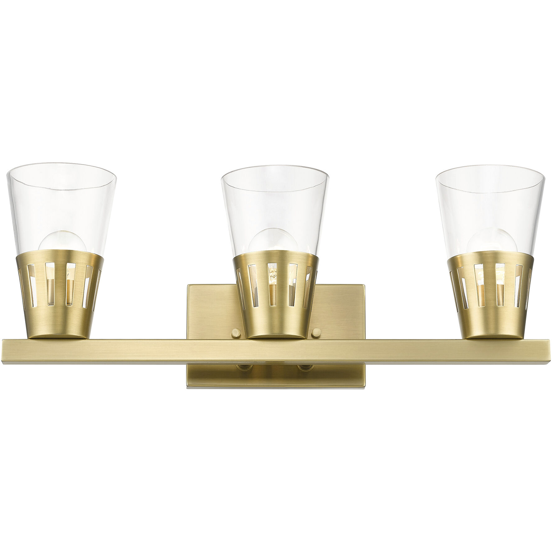 Bennington 3 Light 23.5 inch Natural Brass Vanity Sconce Wall Light