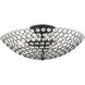 Cassandra 3 Light 16 inch Black Semi Flush Ceiling Light