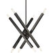 Monaco 8 Light 23 inch Black Chrome Chandelier Ceiling Light