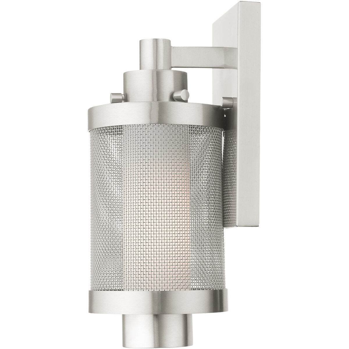 Nottingham 1 Light 12 inch Brushed Nickel Outdoor Wall Lantern