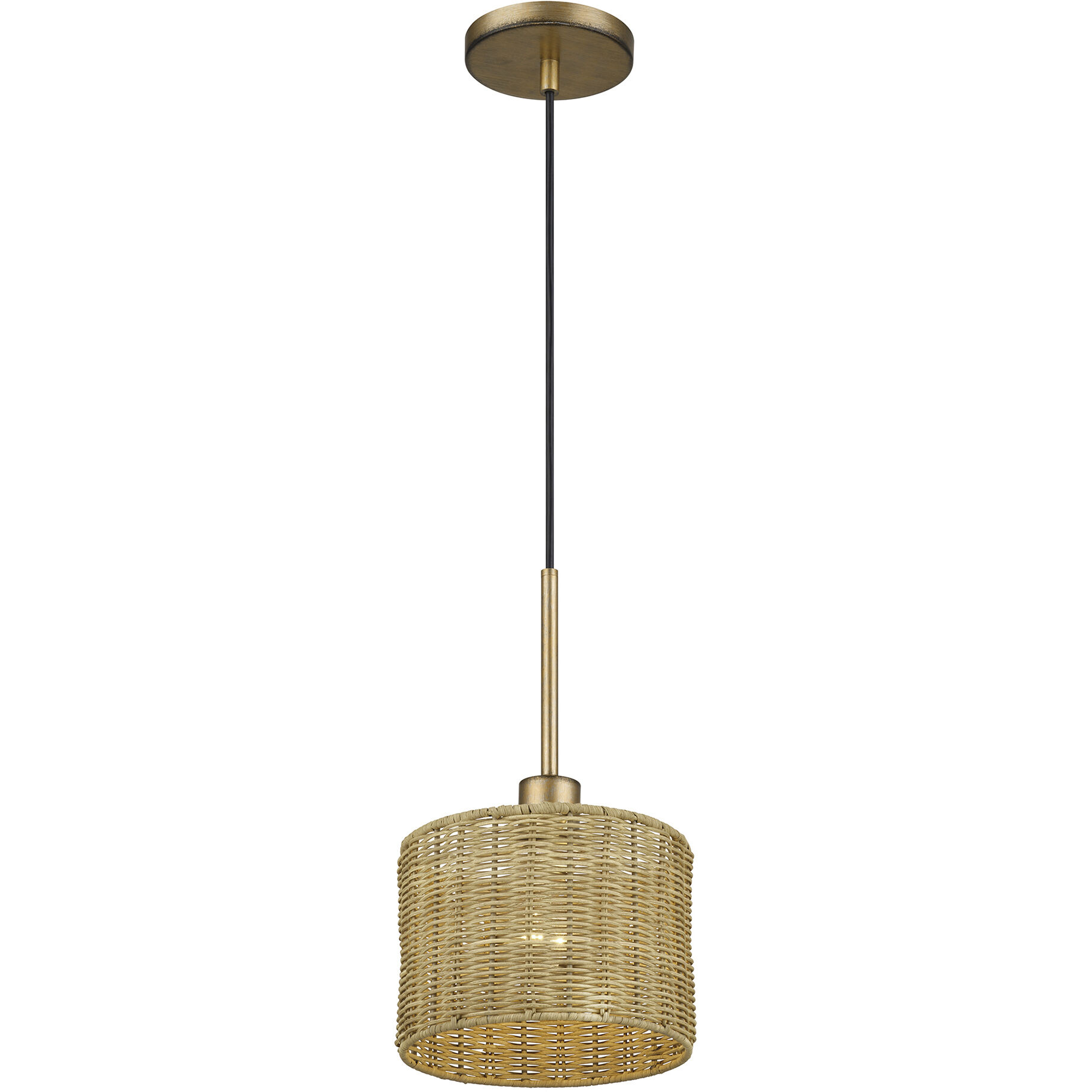 Weavington 1 Light 8.5 inch Antique Gold Leaf Mini Pendant Ceiling Light