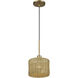 Weavington 1 Light 8.5 inch Antique Gold Leaf Mini Pendant Ceiling Light
