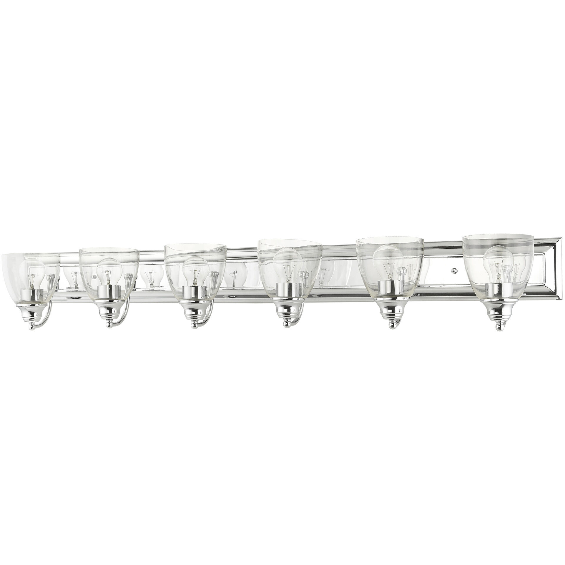 Birmingham 6 Light 48 inch Polished Chrome Vanity Sconce Wall Light