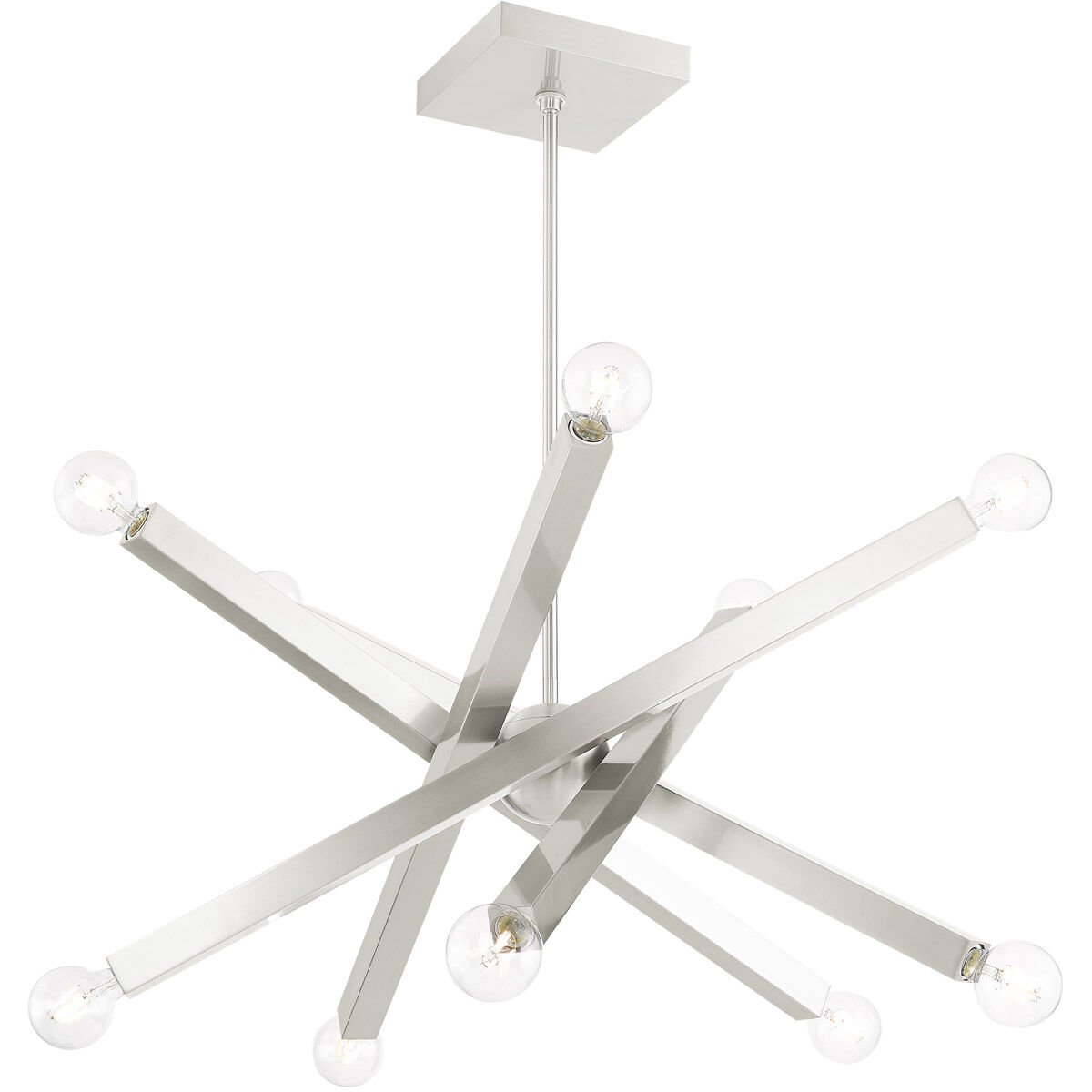 Solna 10 Light 34 inch Brushed Nickel Chandelier Ceiling Light